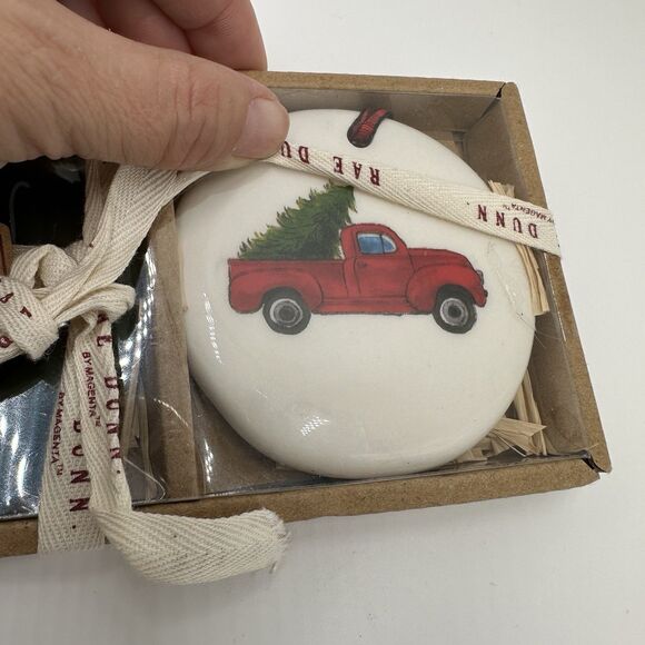 Rae Dunn by Magenta Christmas Tree Ornaments Camper All Is Bright Truck New Gift - Picture 5 of 9